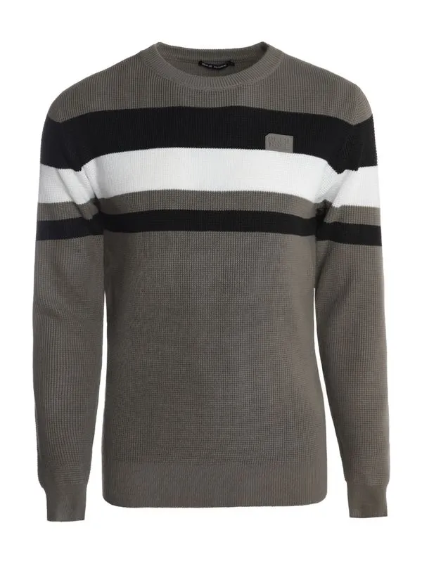 Blusão Tricot Listrado Masculino VERDE GG