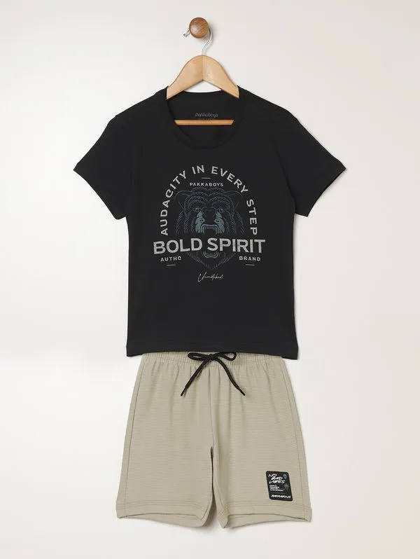 Conjunto Curto Infantil Para Menino - PRETO 6