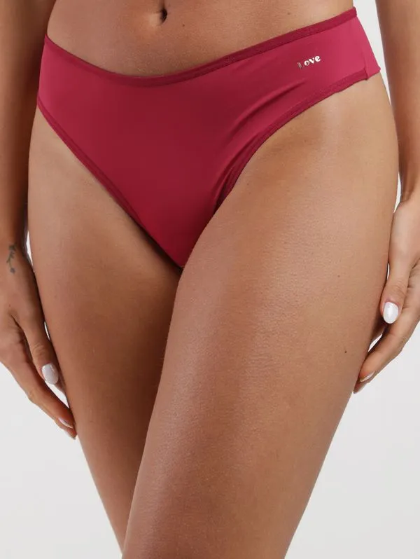 Calcinha Tanga Microfibra Fio Duplo Feminina VERMELHO G