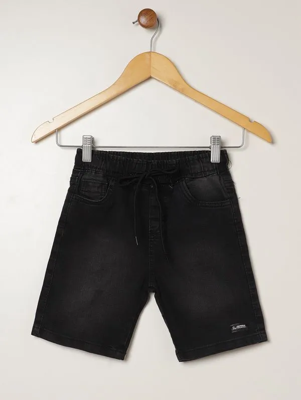 Bermuda Jeans Infantil Para Menino - PRETO 6
