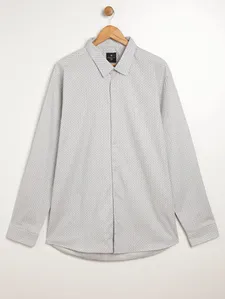 Camisa Manga Longa Plus Size Masculina CINZA CLARO 6