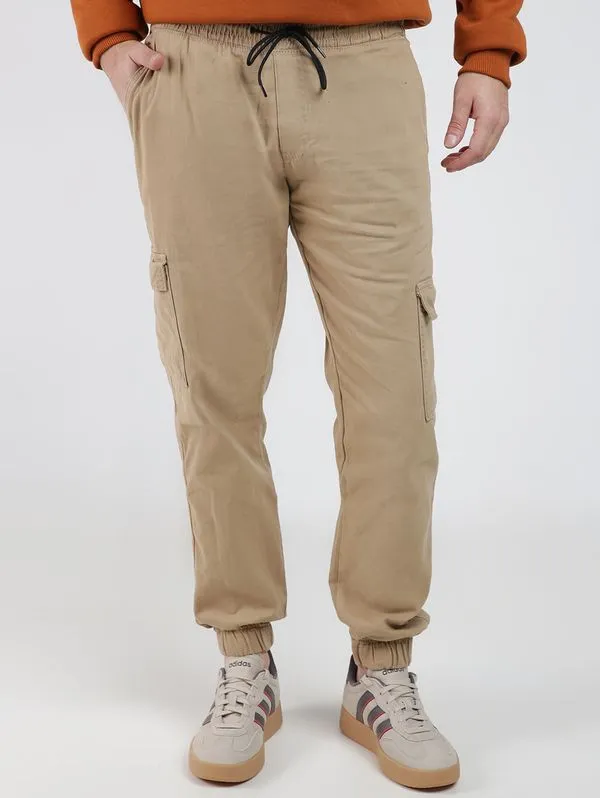 Calça Sarja Jogger Cargo Masculina CAQUI 38