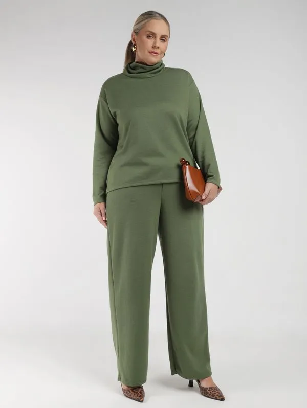 Conjunto Tricot Autentique Plus Size Feminino VERDE G2