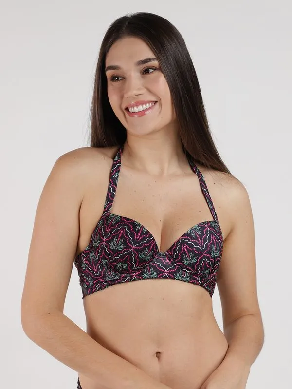Biquíni Top Com Franzido Feminino MULTICOLORIDO P
