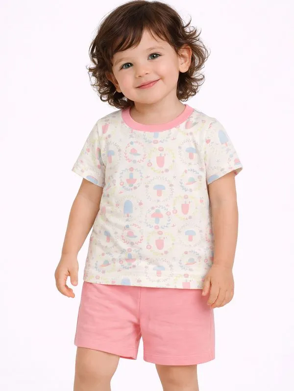 Pijama Curto Infantil Para Menina - CORAL 2