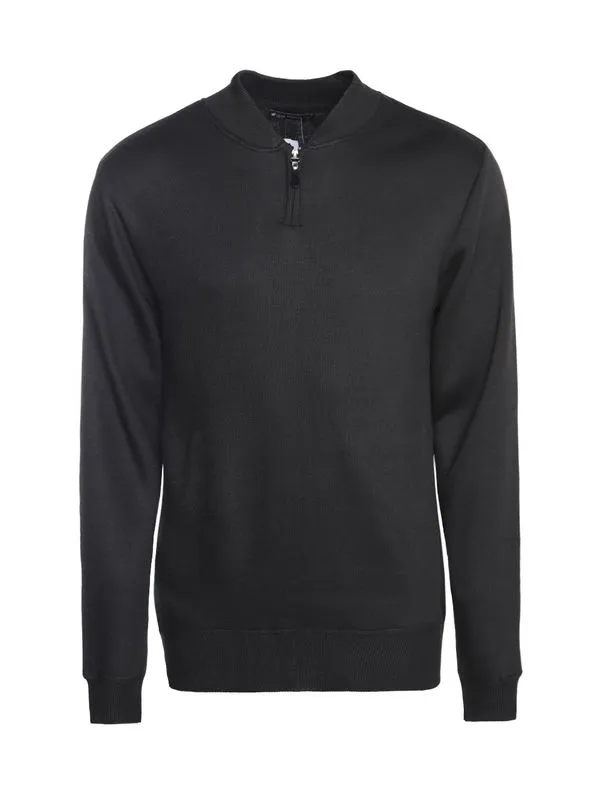 Blusão Tricot Com Zíper Masculino PRETO GG