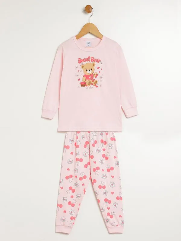 Pijama Longo Infantil Para Menina - ROSA 3
