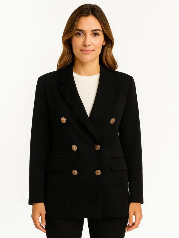 Blazer Transpasse Duplo Feminino PRETO P