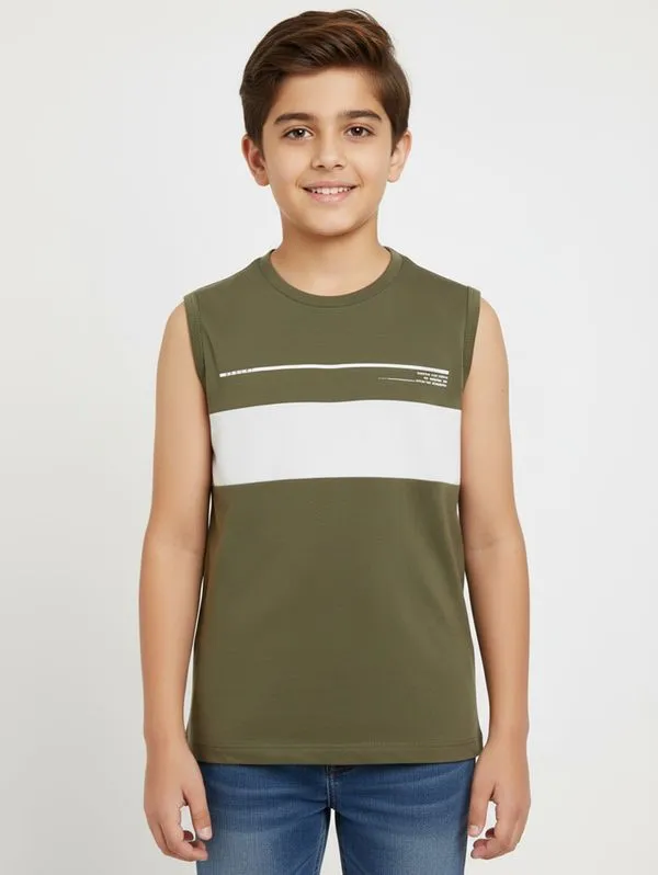 Camiseta Regata Juvenil Para Menino - VERDE 16
