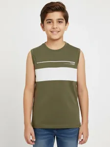 Camiseta Regata Juvenil Para Menino - VERDE 14