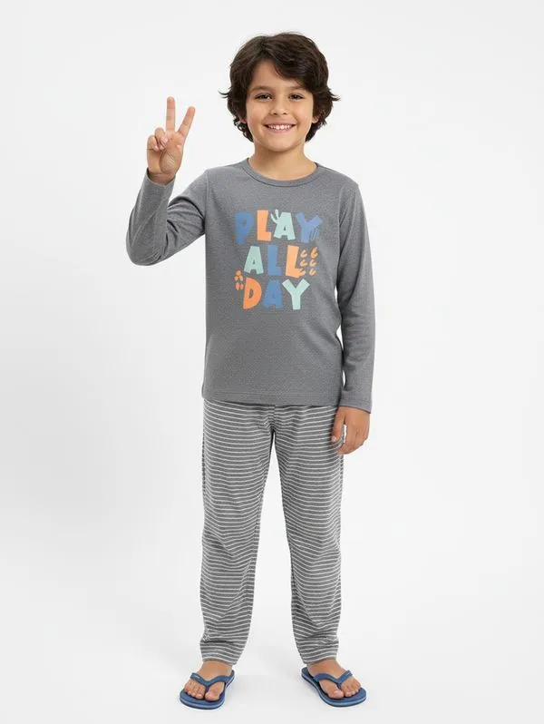 Pijama Longo Infantil Para Menino - MESCLA 6