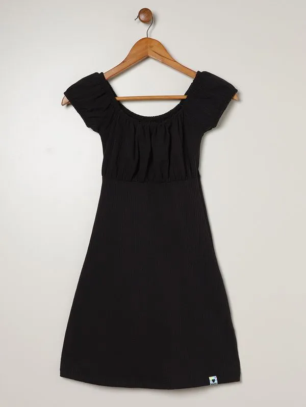 Vestido Juvenil Para Menina - PRETO 14