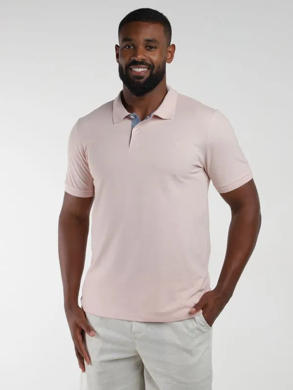 Polo Piquet Peitilho Manga Curta Masculina ROSE P