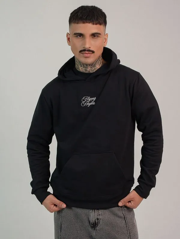 Moletom com capuz estampa flying high Preto PP