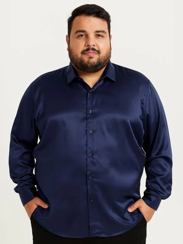 Camisa Manga Longa Plus Size Masculina MARINHO G3