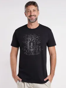 Camiseta Manga Curta Masculina PRETO P