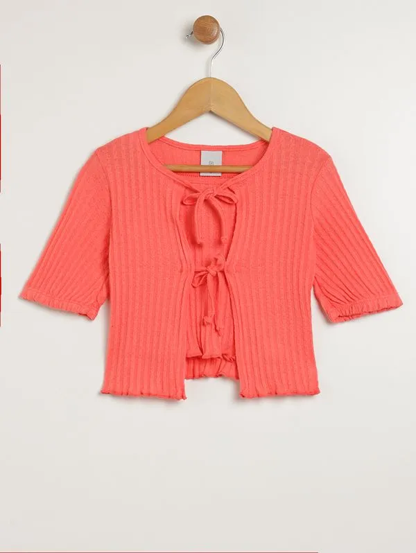 Blusa Sobreposição Infantil Para Menina - CORAL 4