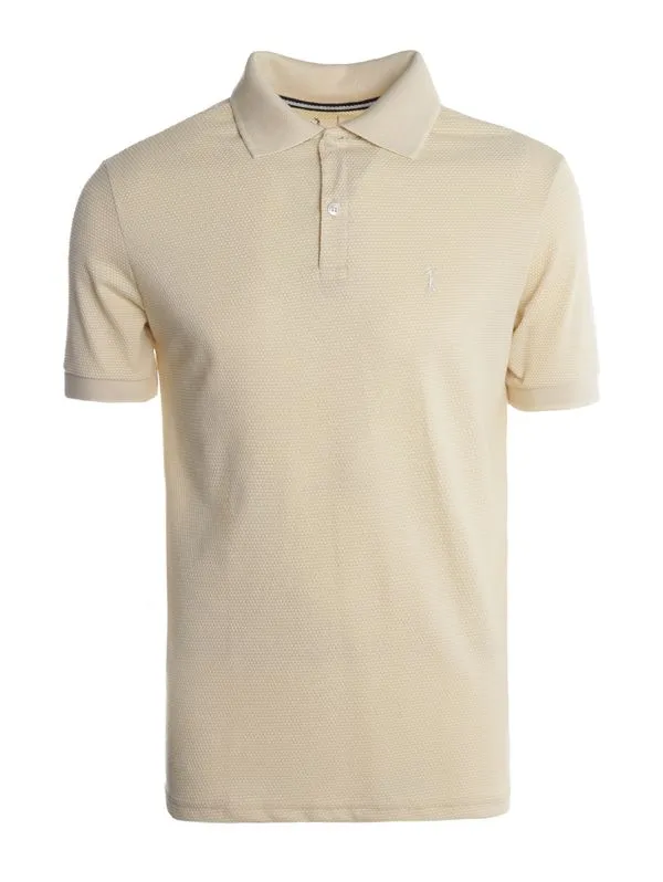 Polo Manga Curta Masculina BEGE G