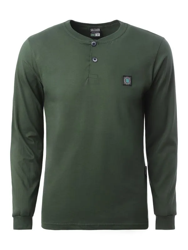 Camiseta Manga Longa Masculina VERDE G