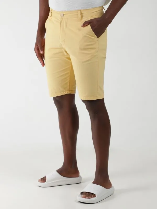 Bermuda Sarja Bolso Faca Masculina AMARELO 38