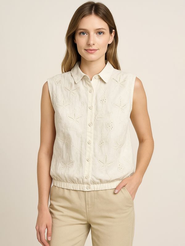 Camisa Manga Curta Eagle Rock Feminina CREME G