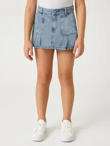 Short -Saia Jeans Juvenil Para Menina - AZUL 16