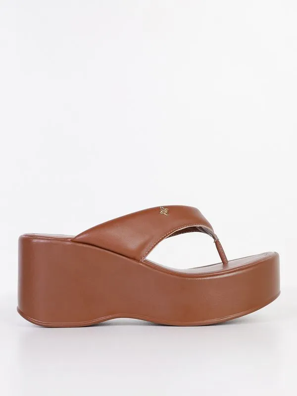 Tamanco Anabela Feminino MARROM 34