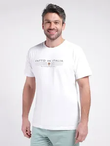 Camiseta Manga Curta No Stress Masculina BRANCO G