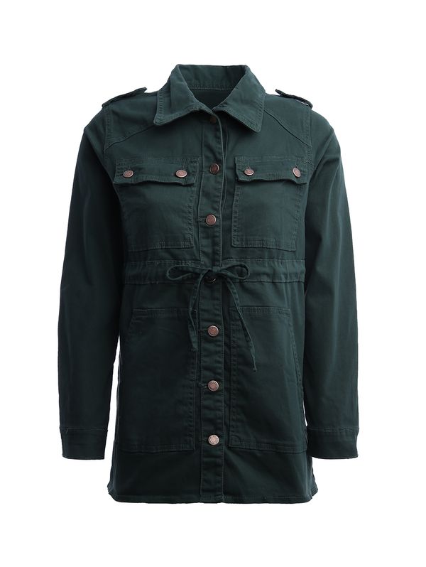 Jaqueta Parka Sarja Feminina Verde M