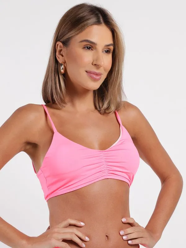 Biquíni Top Com Bojo Removível Feminino PINK M