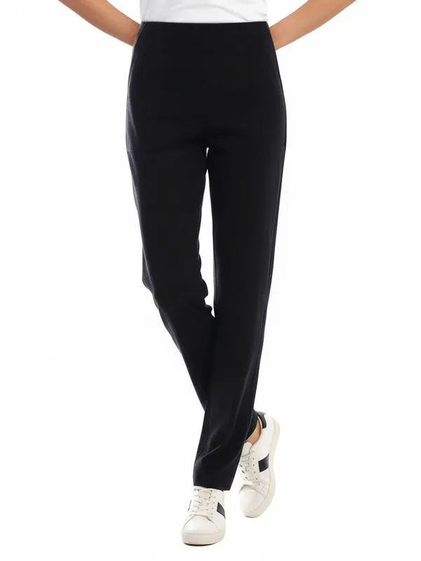 Calça Tricot Reta Feminina PRETO P