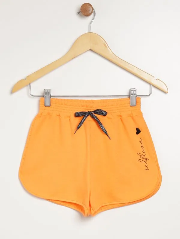 Short Moletinho Juvenil Para Menina - LARANJA 14