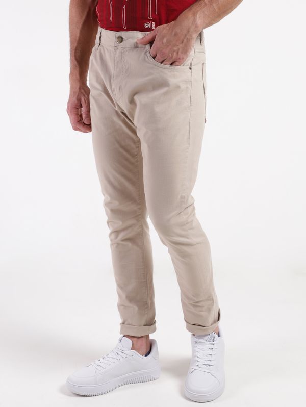 Calça Sarja Slim Masculina BEGE 44