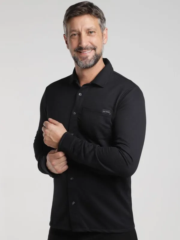 Camisa Manga Longa Masculina PRETO P