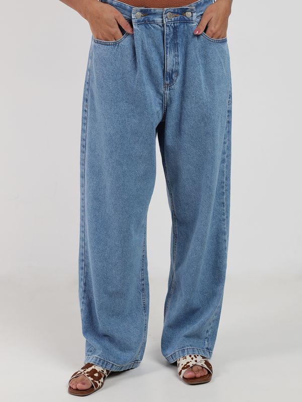 Calça Jeans Loose Fit Autentique Feminina AZUL 46