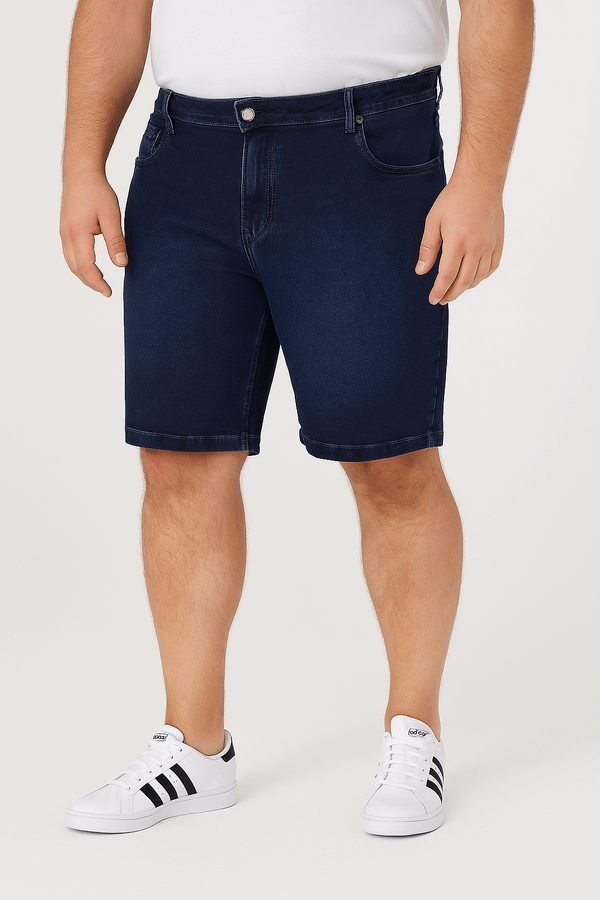Bermuda Jeans Plus Size Masculino AZUL 52