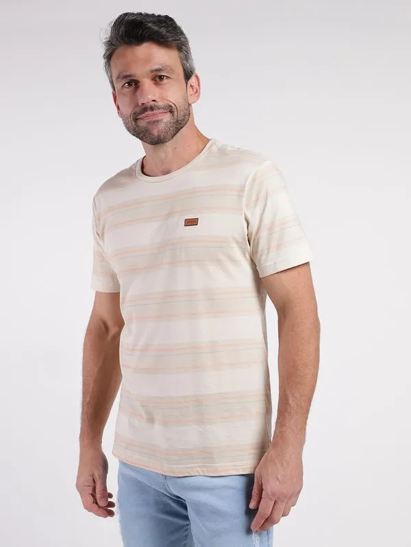 Camiseta Manga Curta Masculina AREIA M
