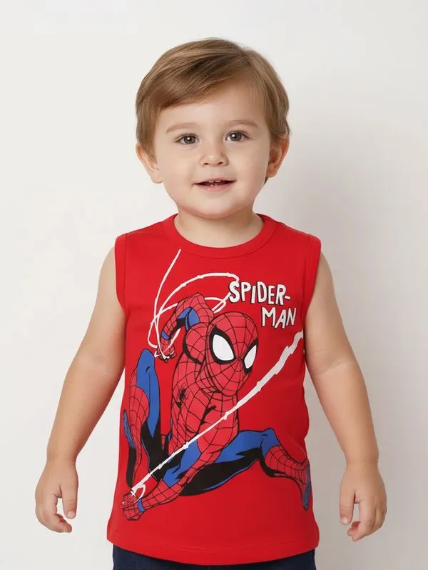 Camiseta Regata Spider Man Infantil Para Menino- VERMELHO 1