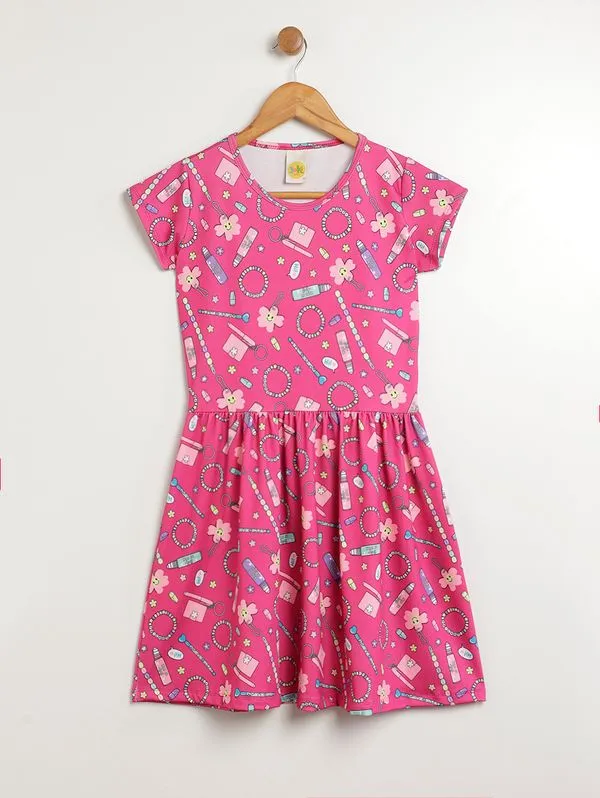 Vestido Juvenil Para Menina - PINK 12