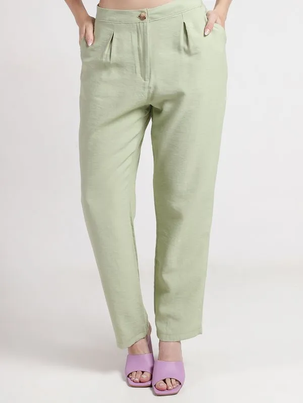 Calça Alfaiataria Autentique Feminina VERDE CLARO PP