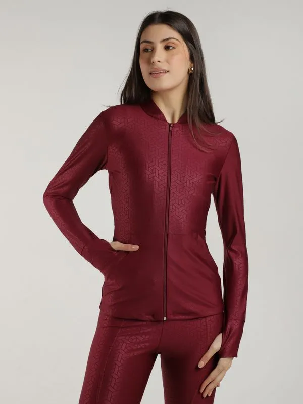 Jaqueta Cirrê Vels Feminina BORDO GG