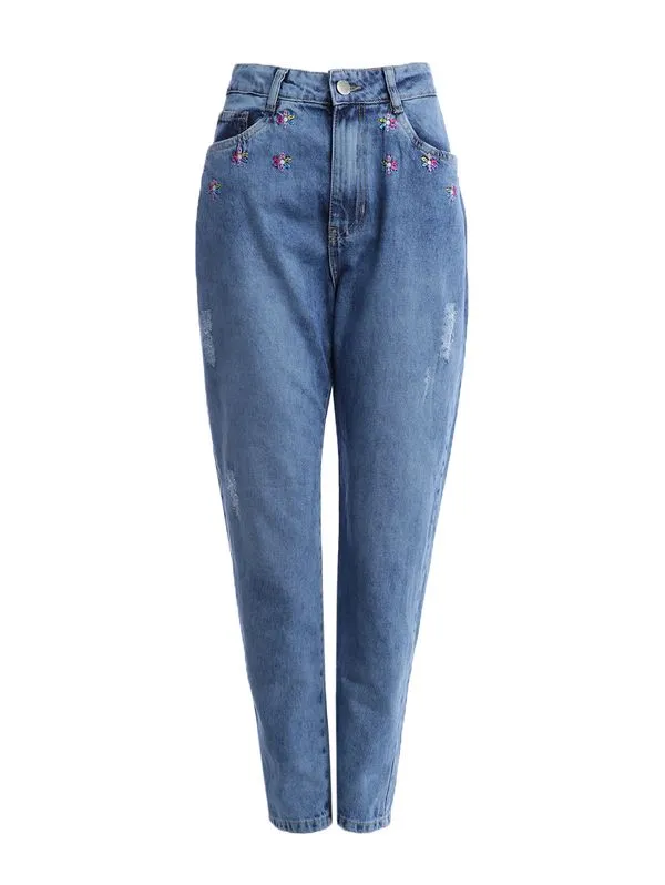 Calça Jeans Mom Feminina AZUL 38