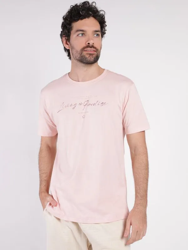 Camiseta Manga Curta Masculina ROSA M