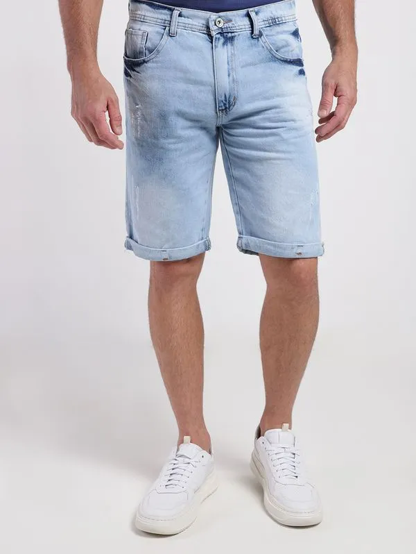 Bermuda Jeans Masculina AZUL 46