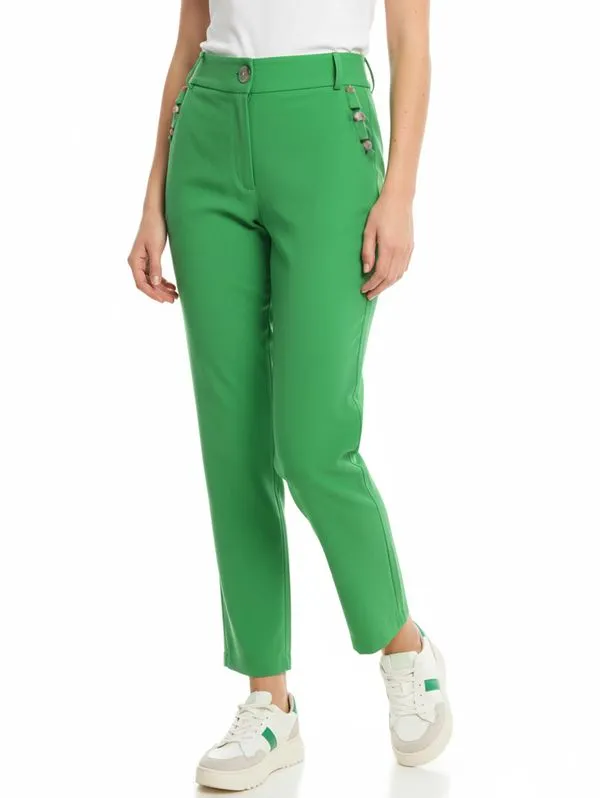 Calça Reta Feminina VERDE CLARO G