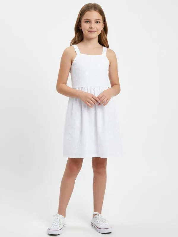 Vestido Laise Juvenil Para Menina - BRANCO 10