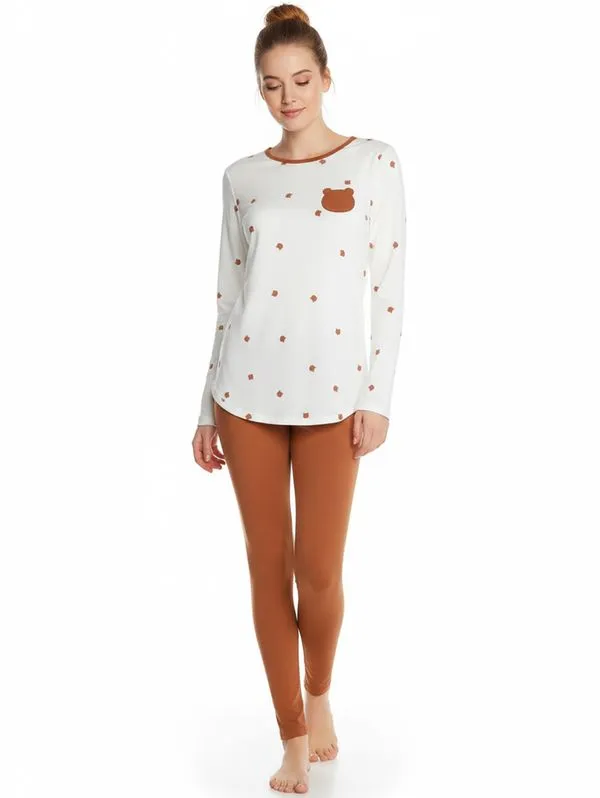 Pijama Longo Feminino OFF WHITE GG