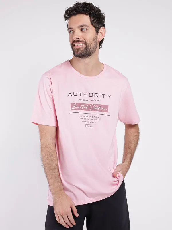 Camiseta Manga Curta Masculina ROSA G