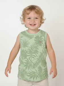Camiseta Regata Estampada Infantil Para Menino - VERDE 3