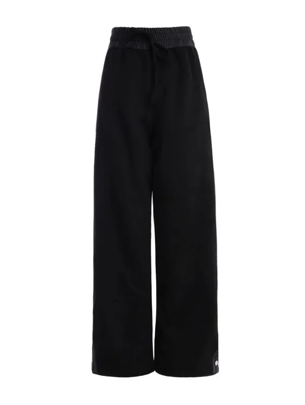 Calça Wide Leg Suede Feminina PRETO P